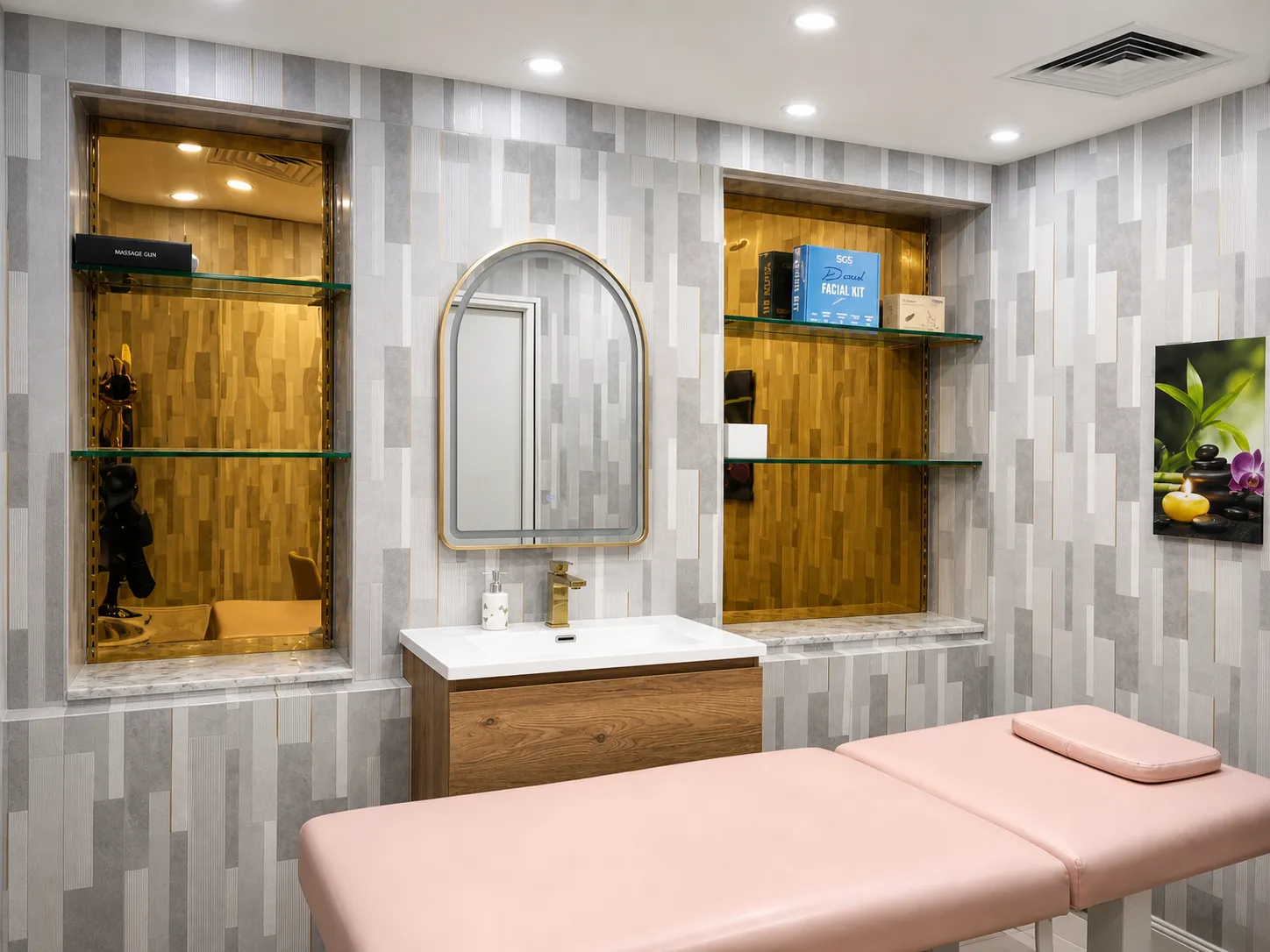 Private facial and body treatment room at Ambience Ladies Salon